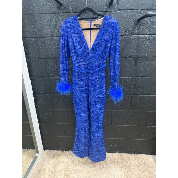Nadine Merabi Blue Tia Jumpsuit - Picture 4 of 6
